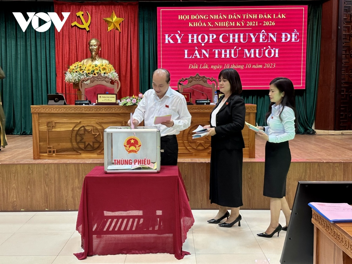 Lấy phiếu tín nhiệm ở HĐND tỉnh Đắk Lắk: Đa số tín nhiệm cao